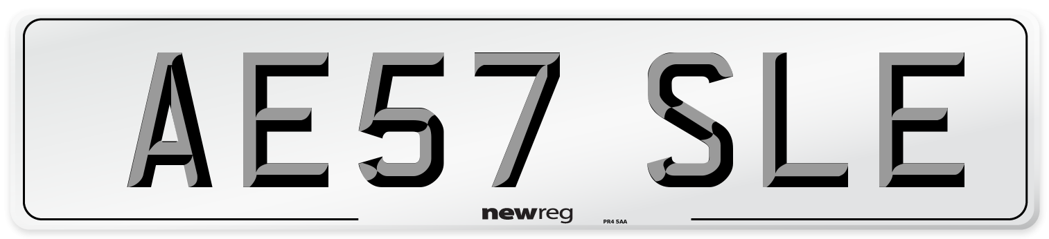 AE57 SLE Number Plate from New Reg
